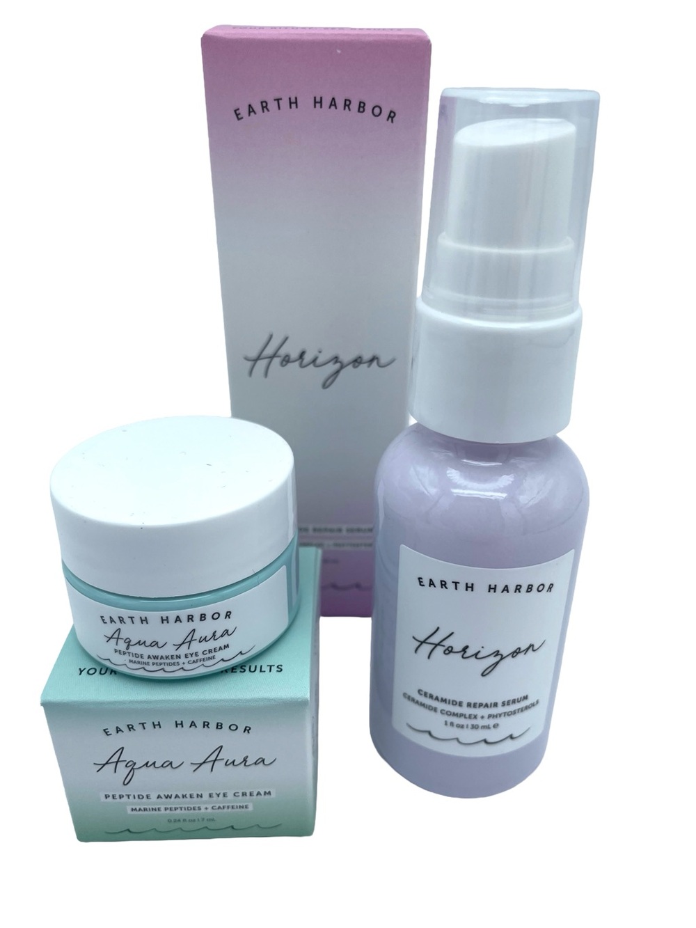 Earth Harbor Ceramide Repair Serum & Peptide Awaken Eye Cream